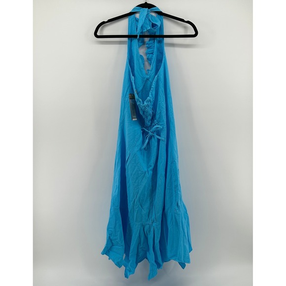 Scully Cantina Peruvia Floral Halter Dress Turquoise Peruvian Cotton M NWT Peru - Picture 11 of 14